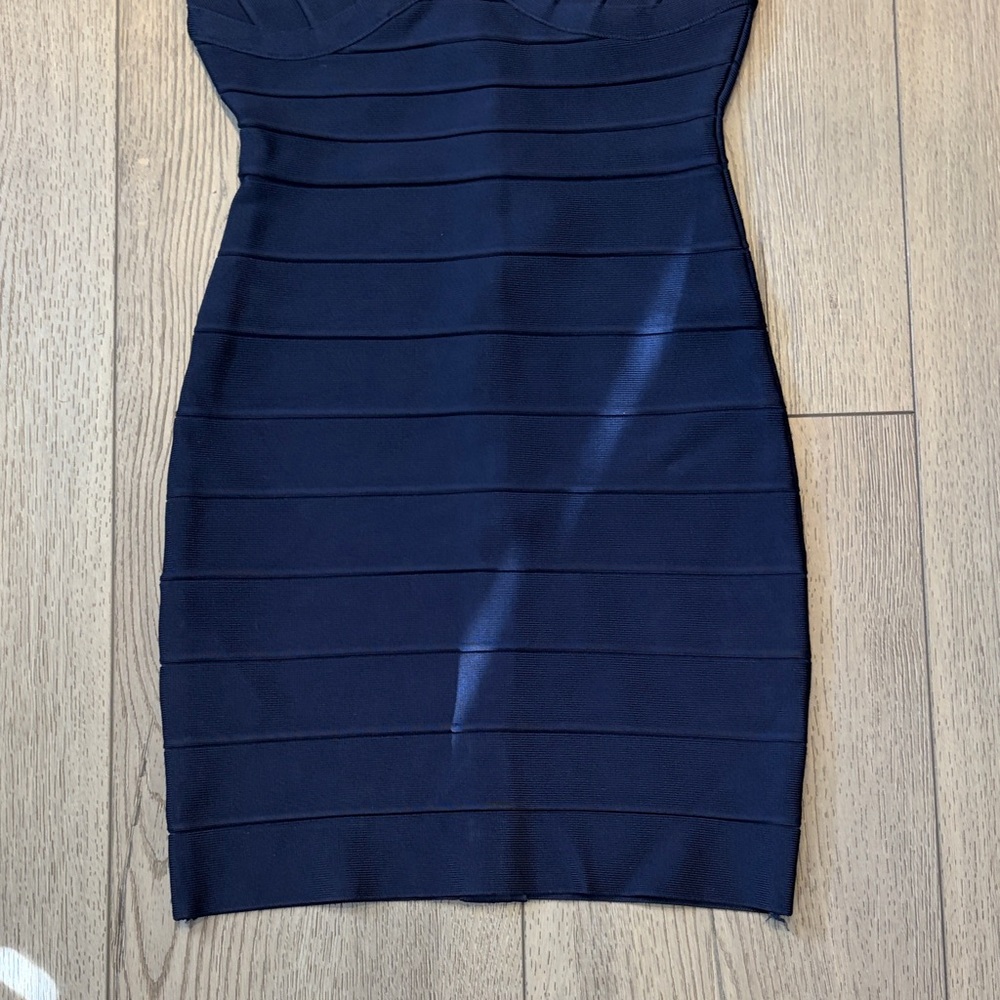 Herve Leger Navy Blue mini Dress - Picture 3 of 6